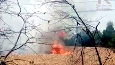 Photo of आग लगने से गेंहू की फसल जल कर राख़